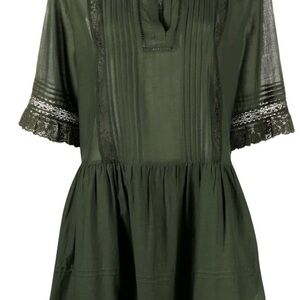 ZADIG&VOLTAIRE  Rosea Tomboy Dress in Kaki Size Small NWT